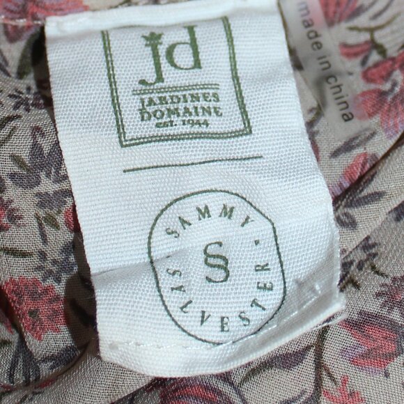 Jardines Domaine  Sammy Sylvester chiffon floral  lined mini  dress size medium - Picture 7 of 9